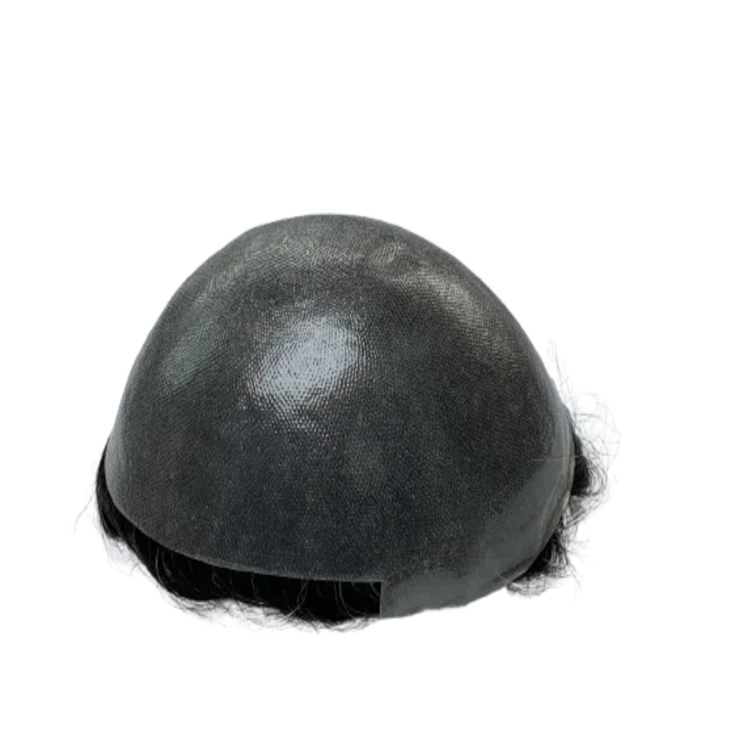 Prótese Capilar Masculina Micropele Castanho-Escuro C/ Grisalho (Cor 1B20)
