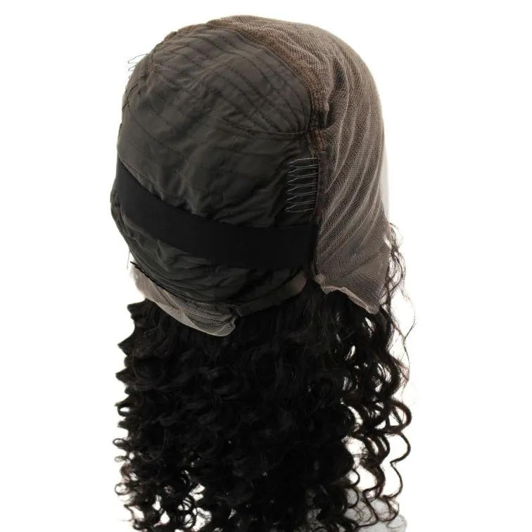 Prótese Capilar Feminina Front Lace Cacheada Cor 1B (Cabelo Preto) 45 cm 