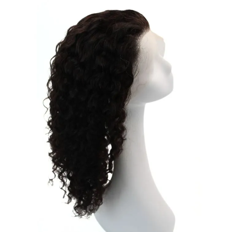 Prótese Capilar Feminina Front Lace Cacheada Cor 1B (Cabelo Preto) 45 cm 