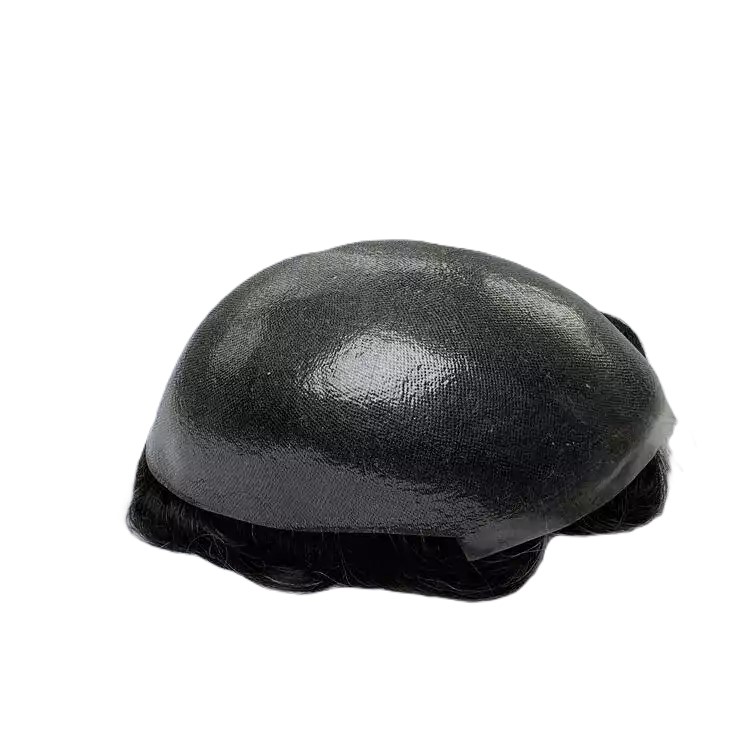 Prótese Capilar Masculina Micropele Castanho-Escuro C/ Grisalho (Cor 1B10)