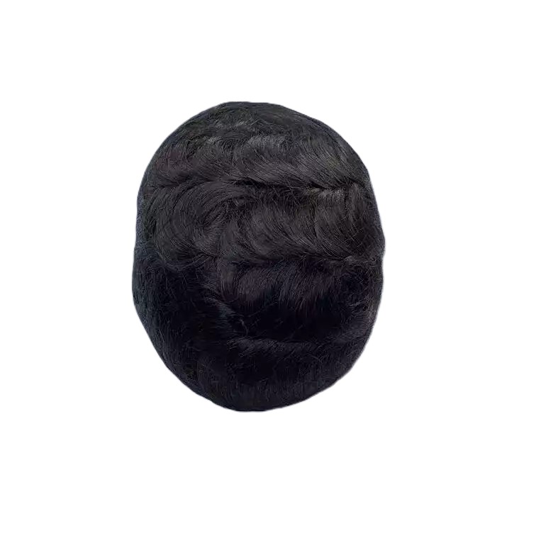 Prótese Capilar Masculina Micropele Castanho-Escuro C/ Grisalho (Cor 1B30)