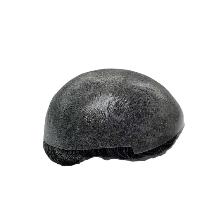 Prótese Capilar Masculina Micropele Castanho-Escuro C/ Grisalho (Cor 1B40)