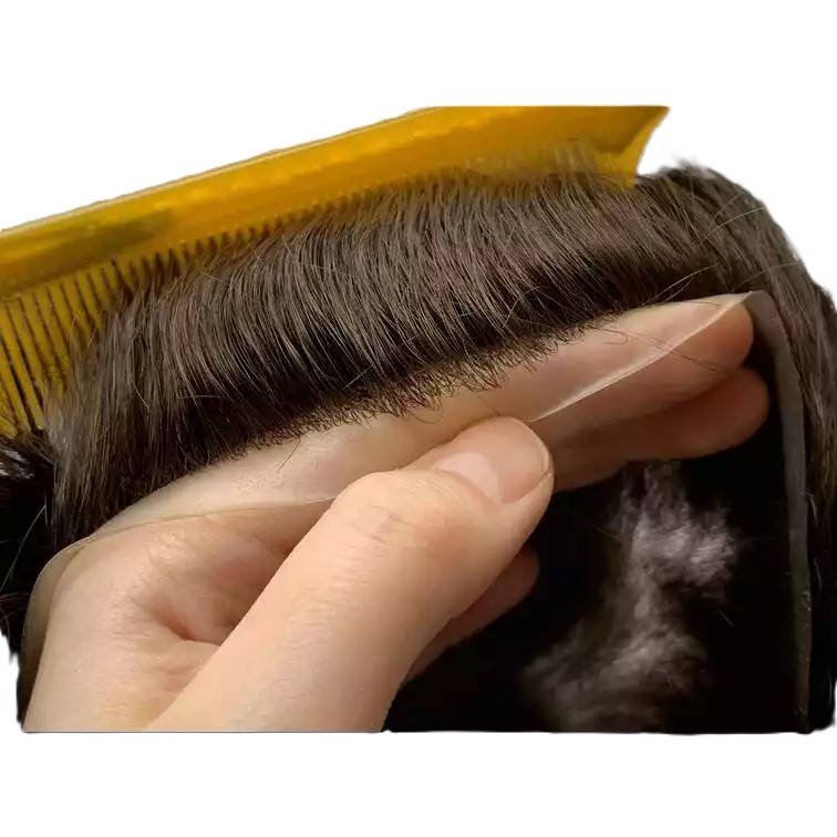 Prótese Capilar Masculina Micropele Castanho-Médio (Cor 3)
